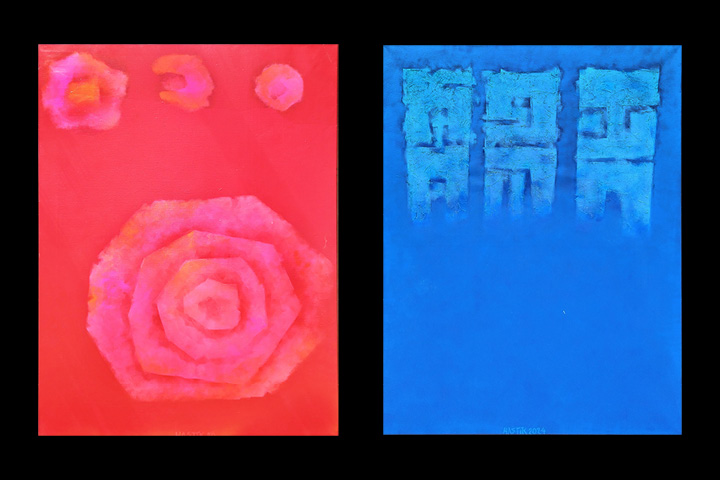 JIŘÍ HASTÍK / obrazy / OLDŘICH SCHNABL / grafika /